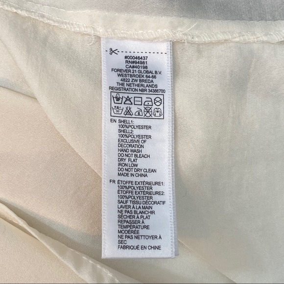 Forever 21 Lace Trimmed Button Back Tank Blouse M - Picture 10 of 11